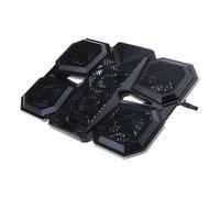 Cooling Pad Quiet Notebook Pad Stand for 12.1-17.3 Inch Laptop 2 USB Ports 6 Fans LCD Screen Gaming Office