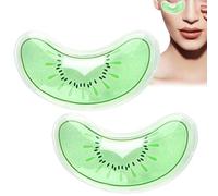 Cooling Pad - Reusable Fruit Compress, Chilled Gel Soothing Circle, Refreshing Visual Fatigue Relief, Washable Skin Care Tool, Beauty Supply, Round Green Cucumber Slice for Morning Makeup Routine