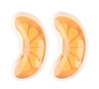 Cooling Pad - Reusable Fruit Compress, Chilled Gel Soothing Circle, Refreshing Visual Fatigue Relief, Washable Skin Care Tool, Beauty Supply, Round Green Cucumber Slice for Morning Makeup Routine