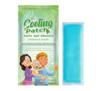 Cooling patch: hydrogel pad layer, fast acting cold patch strip | Reusable head cooling sheet for summer E body temperature control