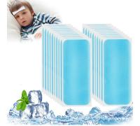 Cooling Patches, 20 Stück Cooler Gel Physical Cooling Stickers,Cooling for Heat Stroke Prevention Drowsiness Fatigue Relief, Fever Problems and Migraines