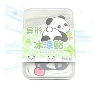 Cooling Patches 8-Piece Instant Summer Long Lasting | Hot Weather Relief Patch Ice Pack for Office Outdoor Camping Travel Sports Work Forehead Body Shoulder (Panda)