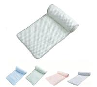 Cooling Pet Bed, Round Bolster Ice Silk Breathable Washable Non-Slip Cushion, Summer Rest Mat For Large Dogs And Cats Indoor & Outdoor Use，Light Green2-80x60cm