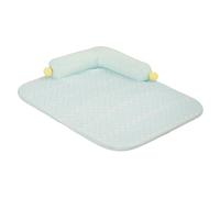 Cooling Pet Mat for Cats,Breathable Summer Bed with L Shaped Pillow,Non Slip and Heatstroke Prevention,Two Fresh Color Options To Choose From (Green)