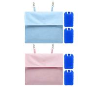 Cooling Pet Pack, Cage Ice Accessory, Summer Tool with Portable Sleeve, Small Animal Aid with Strong Effect, 9.84x8.66 Inches Household Gear, Cooling Relief for Chinchilla Hot Weather