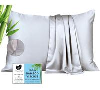 Cooling Pillow Cases King - 100% Viscose Bamboo Pillowcase Set of 2, Zippered, Cool Pillow Cases for Hot Sleepers
