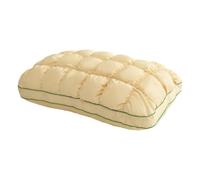 Cooling Pillow for Adults, Marshmallow Cloud Pillow with Cool-Touch Quilted Surface, Soft Fluffy Bed Puff Mellow with Resilient Fibre Filling for Side and Back Sleepers, Bedroom, Dorm (Yellow_50x70cm)