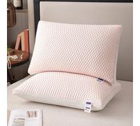 Cooling Pillow for hot Sleepers Bed Pillows Queen Size Premium Adjustable Shredded Memory Foam Medium to Firm Pillows for Side Back Stomach Sleepers