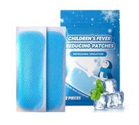 Cooling Plasters for Children - (Pack of 2 5 x 12 cm) Cooling Plasters | Portable Soothing Sheets | Relieves Body Temperature When Travel and Camping | Long-Lasting Comfort for Girls and