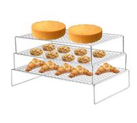 Cooling Rack for Baking, 3-Layer Stackable Rack, Dishwasher Safe Cake Cooler, Durable Non-Stick, Space-Saving Design, Easy to Clean, Perfect for, Bread, Cakes, 39.8x24.9x7cm