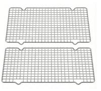 Cooling Rack Wire Racks Grid 2 Pcs Roasting Rack 25.5 x 37.3 cm Baking Tray Grill Oven Racks for Cooking Cakes Grilling Drying