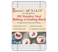 Cooling Racks for Cooking and Baking-10"x14.75" Oven Safe Premium Stainless Steel Heavy Duty Baking Rack Tight-Wire, Fits Jelly Roll Pan for Roasting & Grilling & Cooking-1 Pack