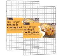 Cooling Racks for Cooking and Baking - 2 PCS 10" x 15" Grid Wire Baking Rack for Oven Cooking, Baking, Grilling, Roasting -Dishwasher Safe Bacon Rack- Fits Jelly Roll Cookie Sheet Pan