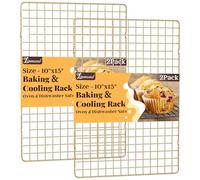 Cooling Racks for Cooking and Baking - 2 PCS 10" x 15" Grid Wire Baking Rack for Oven Cooking, Baking, Grilling, Roasting - Dishwasher Safe Bacon Rack - Fits Jelly Roll Cookie Sheet Pan