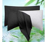 Cooling Side Sleeper Curved Pillow Case Queen 2 Pack 20 * 30 Black