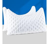 Cooling Side Sleeper Pillow 2 Pack for Neck and Shoulder Pain Relief, Adjustable Shredded Memory Foam Neck Pillows Sleeping, Cervical Support Bed Pillows, Queen Size 2 Pack Bed Pillows for Sleeping