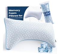 Cooling Side Sleeper Pillows for Neck and Shoulder Pain Relief, Shredded Memory Foam Pillow with Cervical Support, Adjustable Neck Bed Pillows for Restful Sleep, Breathable Washable Cover, King Size