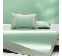 Cooling Sleeping Mat Set of 3 Washable & Foldable Summer Ice Rattan Pad Mugwort Infused Green Mattress (1.8m x 2.2m) for Ultimate Comfort and Coolness.