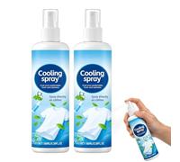 Cooling Spray for Clothes, Cooling Spray, Body Mist for Hot Weather, Non-Stick Coating, for Athletes, Men, Women, Teenagers, Hiking, Yoga, Gym, Workout, 2 Pieces