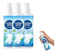 Cooling Spray for Clothes, Cooling Spray, Body Mist for Hot Weather, Non-Stick Coating, for Athletes, Men, Women, Teenagers, Hiking, Yoga, Gym, Workout, 3 Pieces