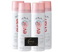 Cooling Spray for Face and Body Bundle - 4 x 50ml - Hydrating Face Mist, Travel Size Cooling Spray for Hot Weather with Wishesla Thank You Card