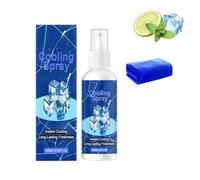 Cooling Spray for Hot Weather, Mint Cooling Spray for Body and Face, Car Refreshment Sprays, Long-Lasting Instant Cool Ice Sprays for Athletes, Commuters & Outdoor Use ，1