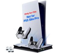 Cooling Stand with Fan Compatible with PS-5 Console, Dual Controller Charging Station, 3 USB Hub, Not for Slim/Pro