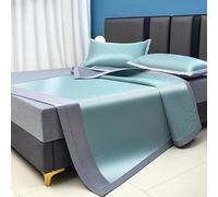 Cooling Summer Silk Mattress Pad Foldable Rattan Bamboo Bed Cover King Size (90x200cm) - Breathable Soft and Refreshing for Hot Nights