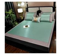 Cooling Summer Sleeping Mat With Breathable Ice Silk Rattan Weave, Soft Skin-Friendly Surface, Heat-Dissipating Backing, Compact Storage Design For Adults