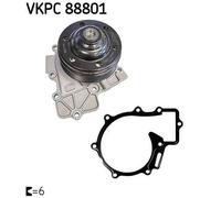Cooling System Engine Cooling Water Pump SKF VKPC 88801 Fits Mercedes-Benz