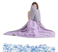 Cooling Throw Blanket for Hot Sleeper, Summer Cooling Blanket, 1 Count Soft Breathable Lightweight Blankets, Hot Flashes Night Sweats (purple,70 * 100 cm/27.56×39.37 in)