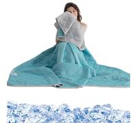 Cooling Throw Blanket for Hot Sleeper, Summer Cooling Blanket, 1 Count Soft Breathable Lightweight Blankets, Hot Flashes Night Sweats (dark green,150 * 200CM/59.06×78.74 in)