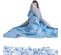 Cooling Throw Blanket for Hot Sleeper, Summer Cooling Blanket, 1 Count Soft Breathable Lightweight Blankets, Hot Flashes Night Sweats (blue,150 * 200CM/59.06×78.74 in)