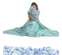 Cooling Throw Blanket for Hot Sleeper, Summer Cooling Blanket, 1 Count Soft Breathable Lightweight Blankets, Hot Flashes Night Sweats (green,70 * 100 cm/27.56×39.37 in)