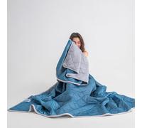 Cooling Throw Blanket for Hot Sleeper, Ultra-Lightweight Summer Cooling Blanket, Dual-Sided Cooling Effects, Soft Breathable (Blue A,70 * 100cm/28 * 40in)