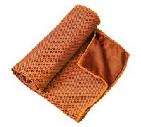 Cooling Towel Foldable Portable Absorb Sweat Microfiber Chilly Ice Towel for Sports Travel Yoga (Orange)