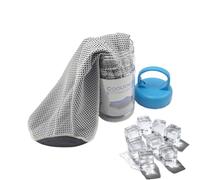Cooling Towel, Ice Cold Sports Sweat Towels, Ice Cool Microfiber Towel for Neck, Forehead, Wristband, Bandana, Cool Towels For Extreme Heat for All Kinds of Sport and Exercise (Gray)