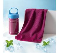 Cooling Towel, Portable Instant Cold Sweat Towels for Neck, Head, Wrist, Super Soft, Highly Absorbent Stay Cool Ice Towel, Reusable Cool Towel Bottle for Hot Weather ，Burgundy