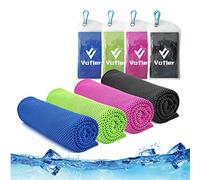 Cooling Towel,Vofler 4 Pack Cool Towels Microfiber Chilly Ice Cold Head Band Bandana Neck Wrap (40"x 12") for Athletes Men Women Youth Kids Dogs Yoga Outdoor Golf Running Hiking Sports Camping Travel
