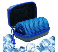 Cooling Towels, 30x80 Cm Breathable Instant Quick Drying Ice Cool Microfibre Towel, Ice Cold Sports Sweat Towels for Extreme Heat, Gym Workout Running Yoga Golf Camping (Dark Blue)