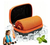 Cooling Towels Breathable Quick Drying Ice Cool Towel for Extreme Heat Weather Foldable Bath Towels for Workout Running Yoga Golf Camping Gym (Boxed Cooling Towel-Orange)