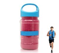 Cooling Towels for Hot Weather, Cooling Bottle Cold Sweat Towel, Quick-Drying Cooling Towels for Neck and Face, Absorbent Cool Towel Bottle Instant Chill Sports Ice Towel for Outdoor Activity (Red)