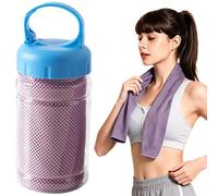 Cooling Towels with Bottle, Ice Cooling Towel for Neck Face, Soft Breathable Chilly Gym Towel, Fast Drying Cooling Scarf for Workout Running Golf (A-7)