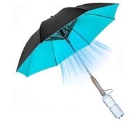 Cooling Umbrella Fan And Mist, Uv Sun Umbrella Compact Folding Travel Parasol, Cooling Fans That Blow Cold Air, Windproof Portable Misting Umbrellas For Outdoor, Beach, Travel, Blocks Harmful Sun Ray