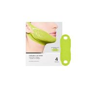 Cooling V-Line Lifting Gel Mask, 4-Pack - Infused with 1000ppm Cactus Extract & Aquaslim EX; Reduces Puffiness & Sculpts Jawline in a 30-Minute Treatment