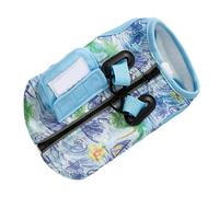 Cooling Vest for Dogs - 15.7 x 11.8 inches, Three-Layer Evaporative Net In Azure, Absorbent Polymer Core Technology, Heat Reflective Outer Membrane, Adjustable Side Release Buckle