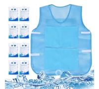 Cooling Vest Men, Fast Cooling with 8 Ice Packs, Wearable Personal Cooler Gadgets, Cold Clothes for Summer, Outdoor Sports, Travel, Yard Work, Construction, Dads, Workers Outside