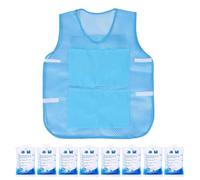 Cooling Vest With Ice Blocks For Men And Women - Reusable Heat Protection Workwear For High Temperature Outdoor Work On Con Construction Sites
