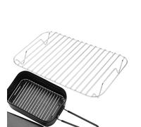 Cooling Warmer Rack - Baking Grid, Cooking Tray | Multipurpose Grill Mat, Heavy-Duty Silver Stand for Lunch Box Heating and Food Dehydrating with Safe Mirror Polished Surfce for Home Ovens