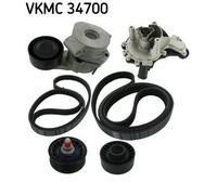 SKF VKMC 34700 Water Pump + V-Ribbed Belt Kit